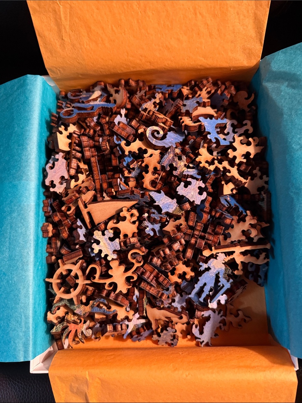 Liberty Puzzles wooden jigsaw puzzle titled "Mahone Bay" featuring the painting - Picture 7 of 11